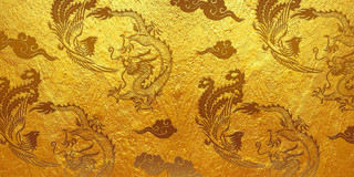 金色大气龙凤呈祥纹理黄金质感展板背景金色纹理